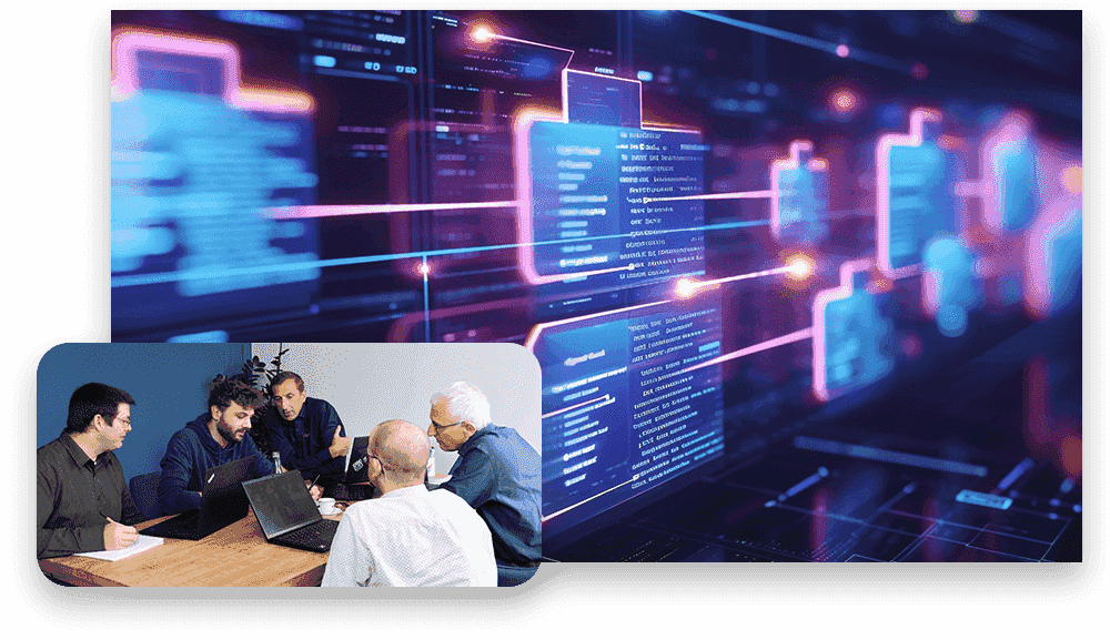 Junges Team eines Startup bei der Arbeit